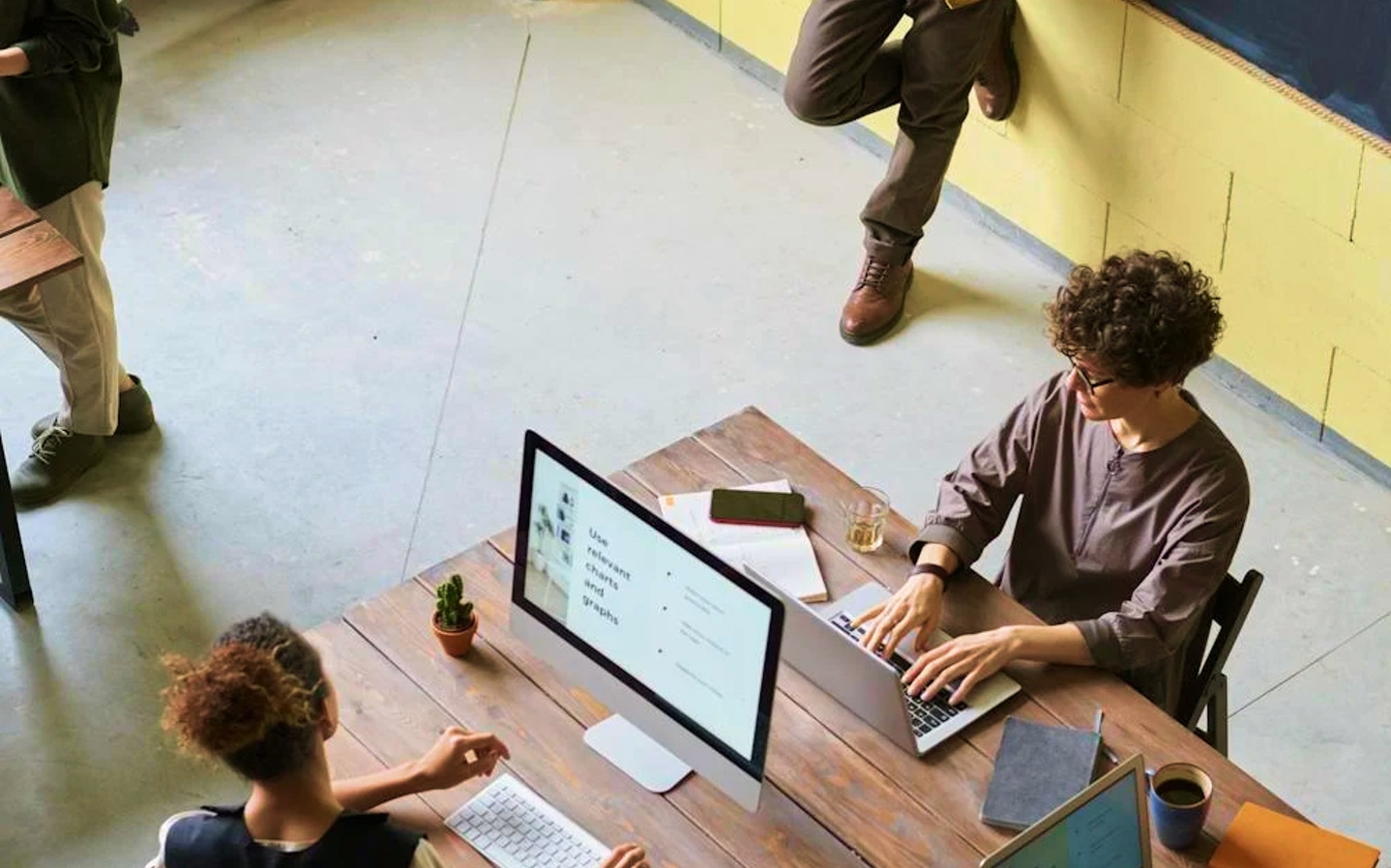 people working with coffee